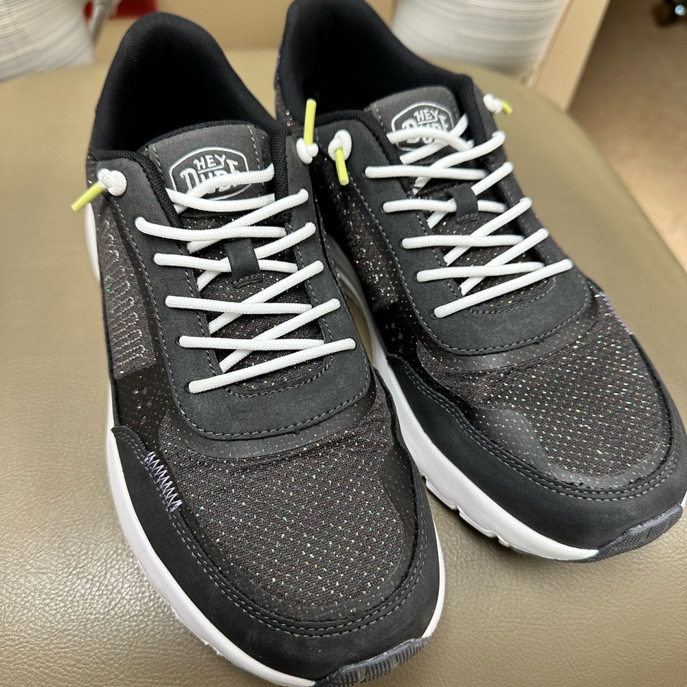 Size 10. Worn ONCE. Hey Dude Sirocco Alta Glitter Shine.